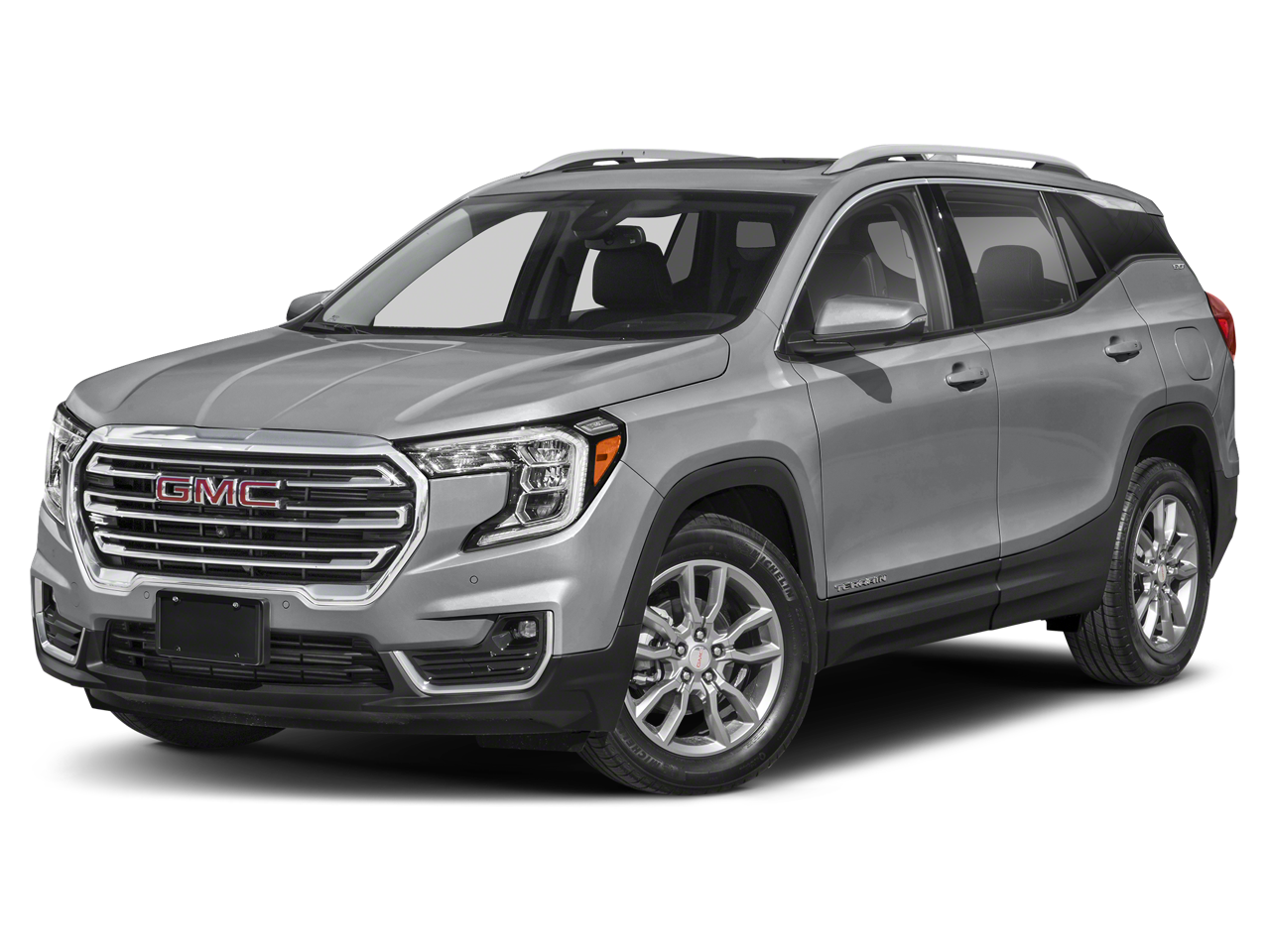 2024 GMC Terrain SLT in Sterling Metallic — front three-quarter view