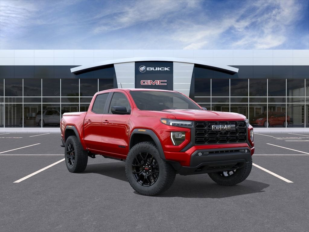 2026 GMC Canyon Elevation in Volcanic Red Tintcoat — front three-quarter view
